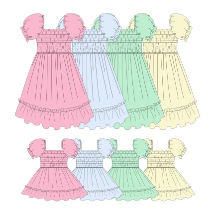 Smocked Puff Sleeve Mommy & Me Dress