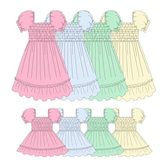Smocked Puff Sleeve Mommy & Me Dress