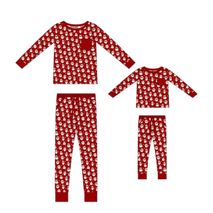 Long Sleeve Family Matching Bamboo Pajamas Set
