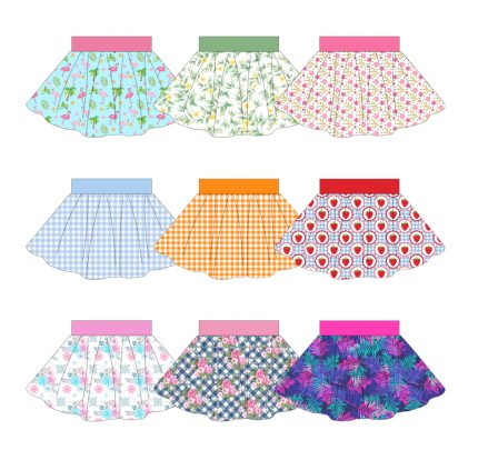 Toddler Girls Mini Ruffle High Waist Summer Skirt