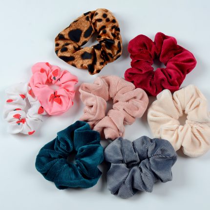Handmade Ribbed Hair Scrunchy