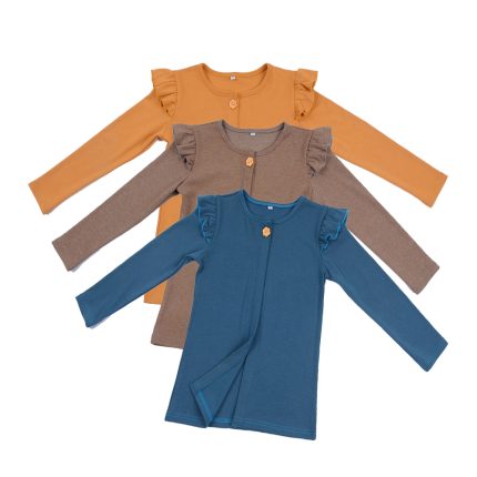 Girls Long Sleeve Cardigans With Wooden Button