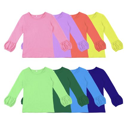 Girls Long Balloon Sleeve Knit Top
