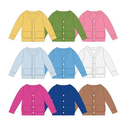 Long Sleeve Cardigan V-neck Pocket Sweater