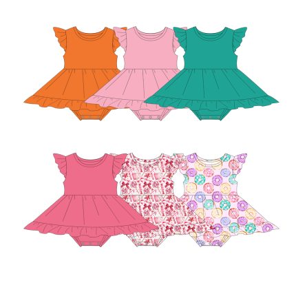 Baby Girls Cap Sleeve Skirt Romper