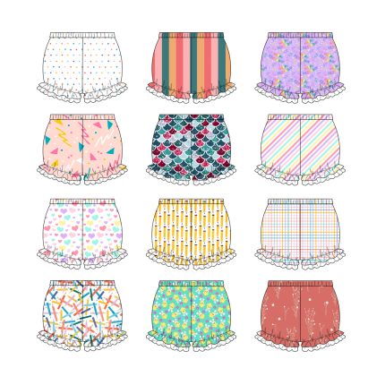 Kid Girls Custom Print Double-sided Pants