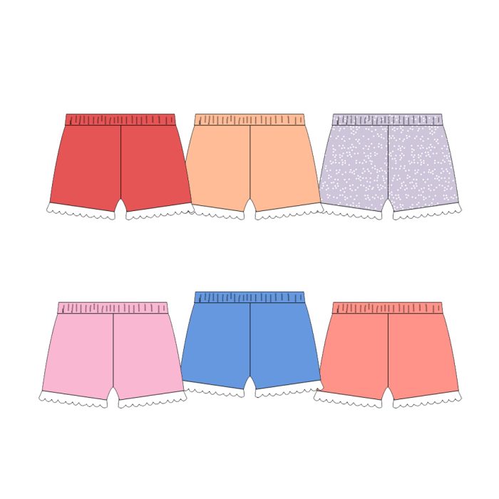 Solid Color White Kid Girls Lace Shorts