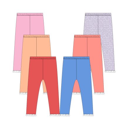 Girls Lace Trim Pajama Leggings