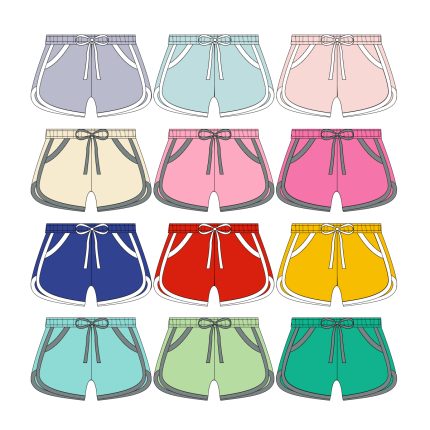 Kid Girls Sports Shorts With Drawstring Pocket