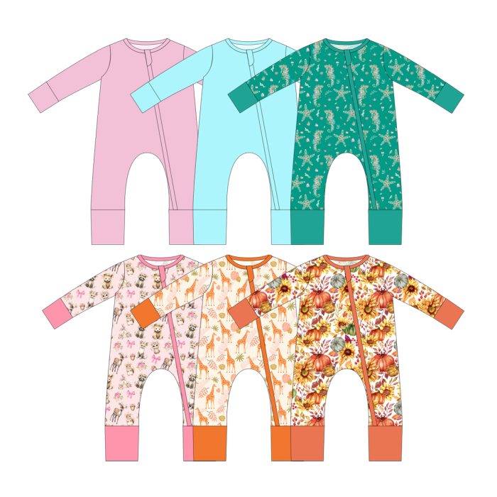 Baby Convertible Jumpsuits With Zipper