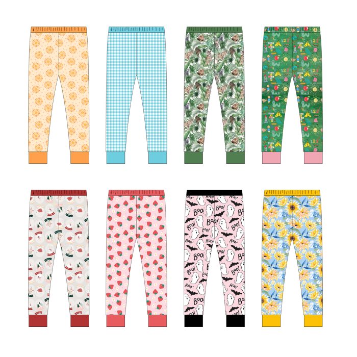 Customized Print Kids Pajama Pants