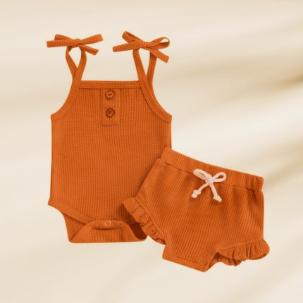 Summer Baby Clothing Set 100% Cotton Sleeveless