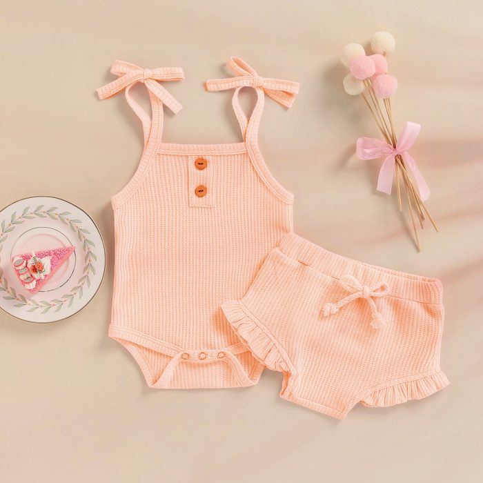 Summer Baby Clothing Set 100% Cotton Sleeveless