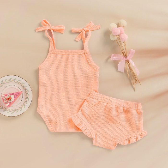 Summer Baby Clothing Set 100% Cotton Sleeveless