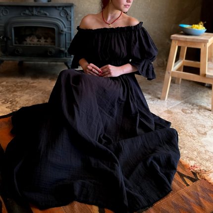 Renaissance Short Sleeve Ruffle Nightgown Women