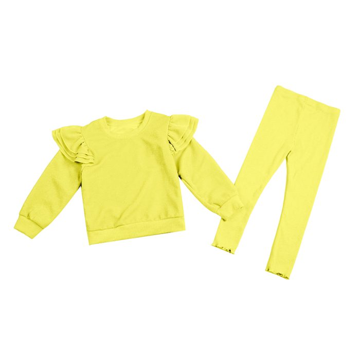 Spring Autumn Baby Girl 2 Piece Set Solid