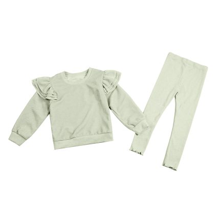 Spring Autumn Baby Girl 2 Piece Set Solid