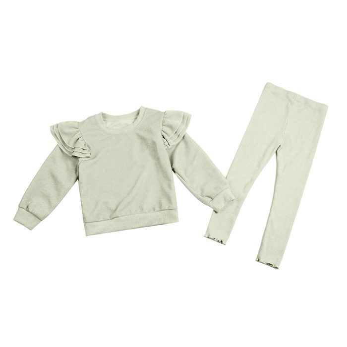 Spring Autumn Baby Girl 2 Piece Set Solid