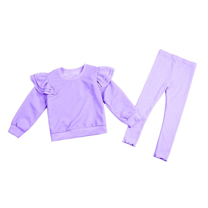 Spring Autumn Baby Girl 2 Piece Set Solid