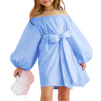 Kids Girls Bow Tie Dress