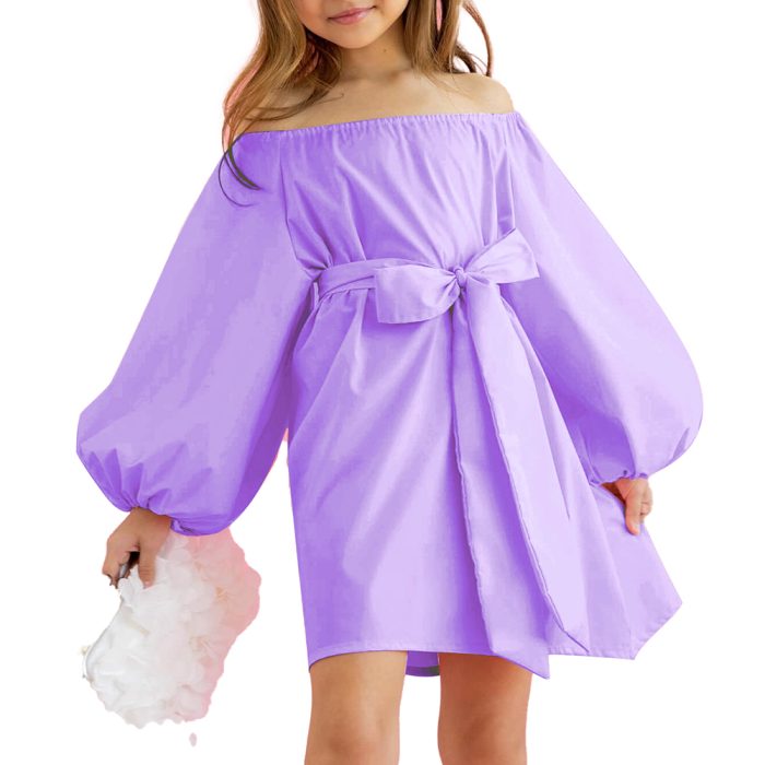 Kids Girls Bow Tie Dress