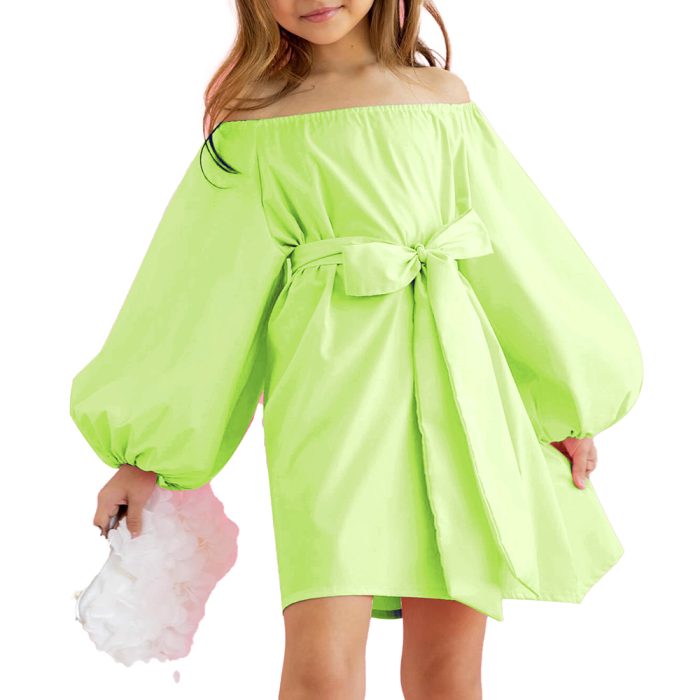 Kids Girls Bow Tie Dress