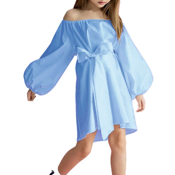 Kids Girls Bow Tie Dress
