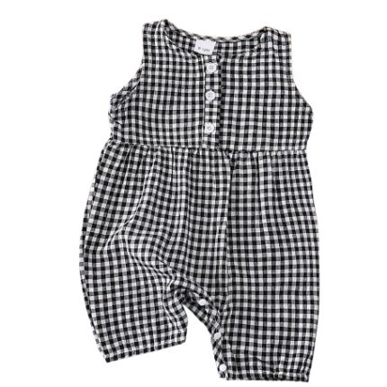 Sleeveless Plaid Jumpsuit