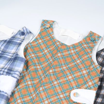 Boys Plaid Jumpsuits