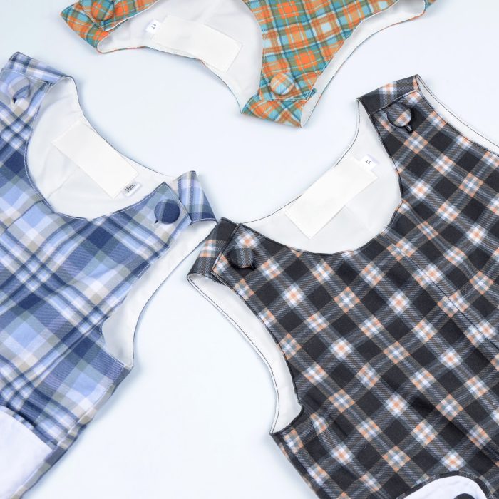 Boys Plaid Jumpsuits