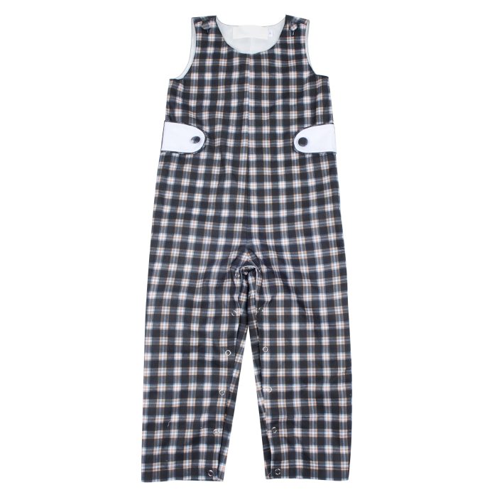 Boys Plaid Jumpsuits