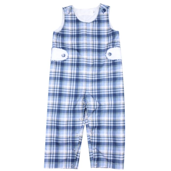 Boys Plaid Jumpsuits