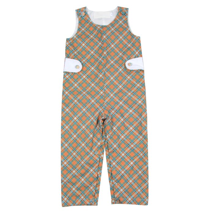 Boys Plaid Jumpsuits