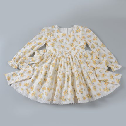 Flowers Print Girl Dress