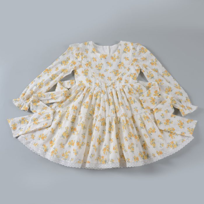 Flowers Print Girl Dress