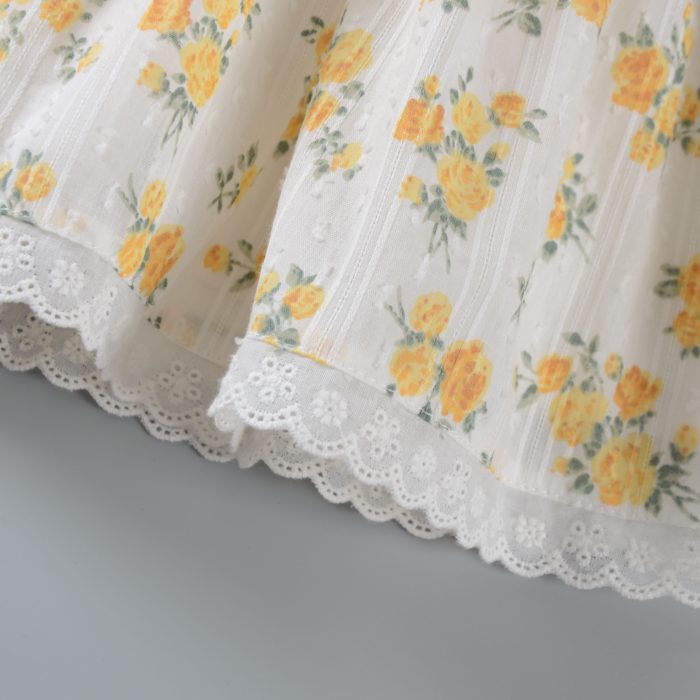 Flowers Print Girl Dress