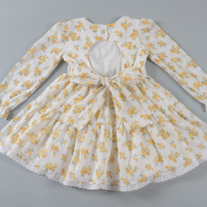 Flowers Print Girl Dress