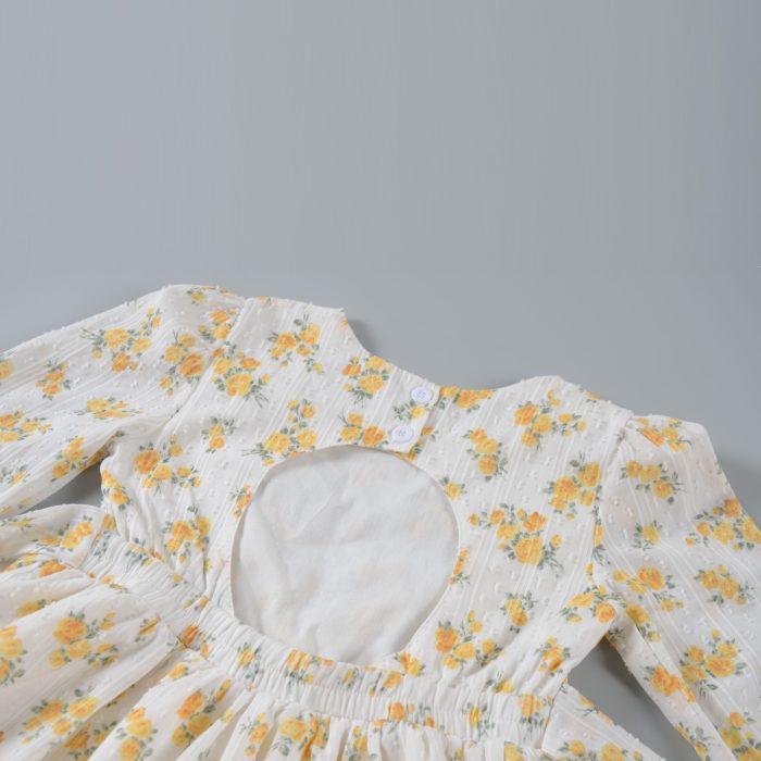 Flowers Print Girl Dress