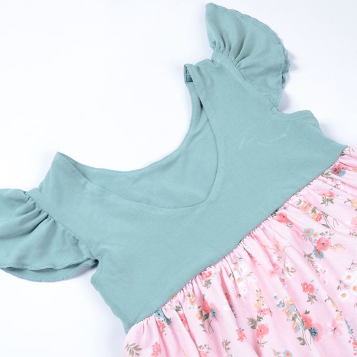 Ruffle Sleeve Girl Dress
