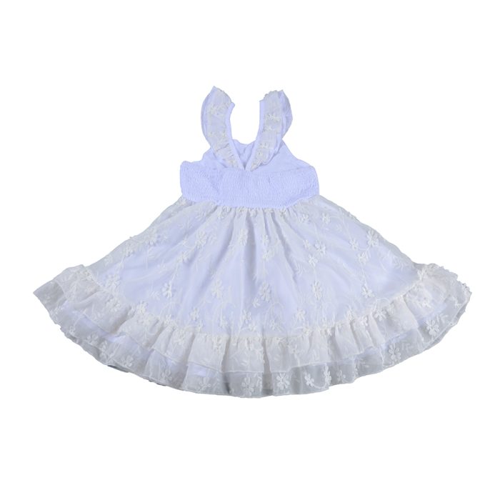 Girl Ruffle Neck Dress