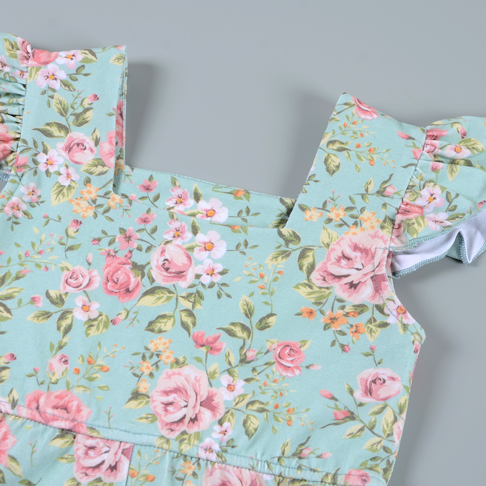 Girl Ruffle Floral Jumpsuit