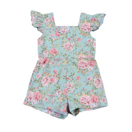 Baby Girl Flutter Floral Jumpsuit