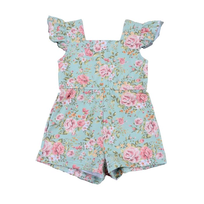 Baby Girl Flutter Floral Jumpsuit