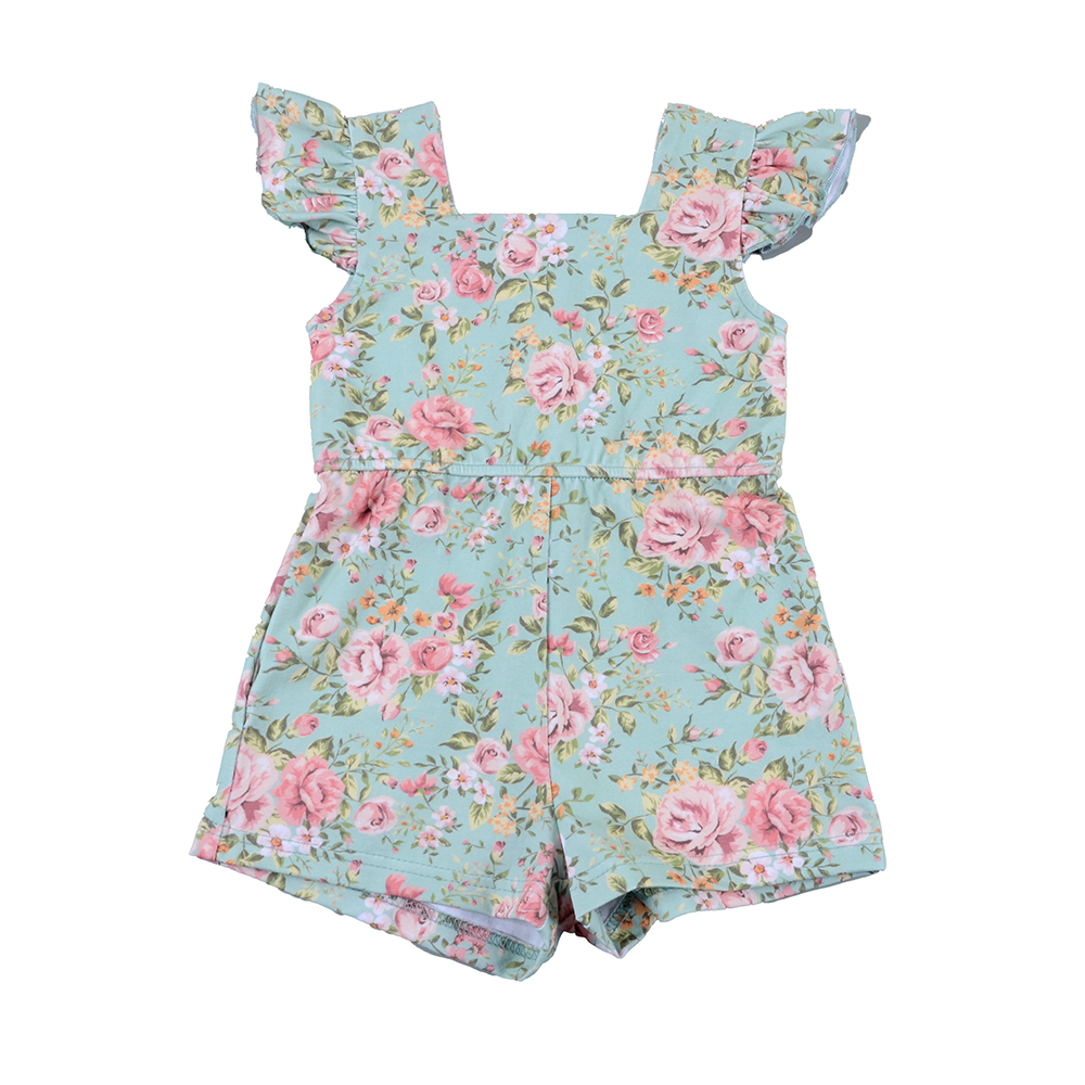 Baby Girl Flutter Floral Jumpsuit
