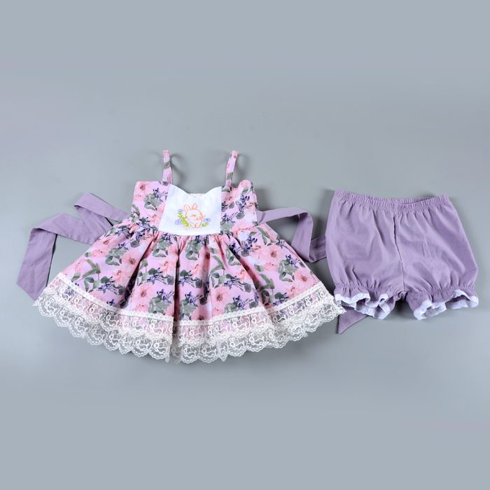 Baby Girl Halter Floral Dress Set