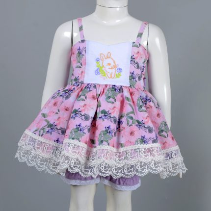 Baby Girl Halter Floral Dress Set