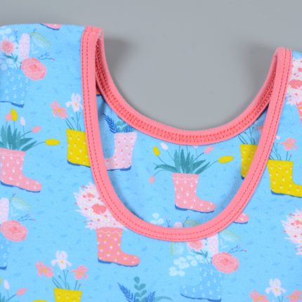 Short Sleeve Baby Girl Dress with Patterns