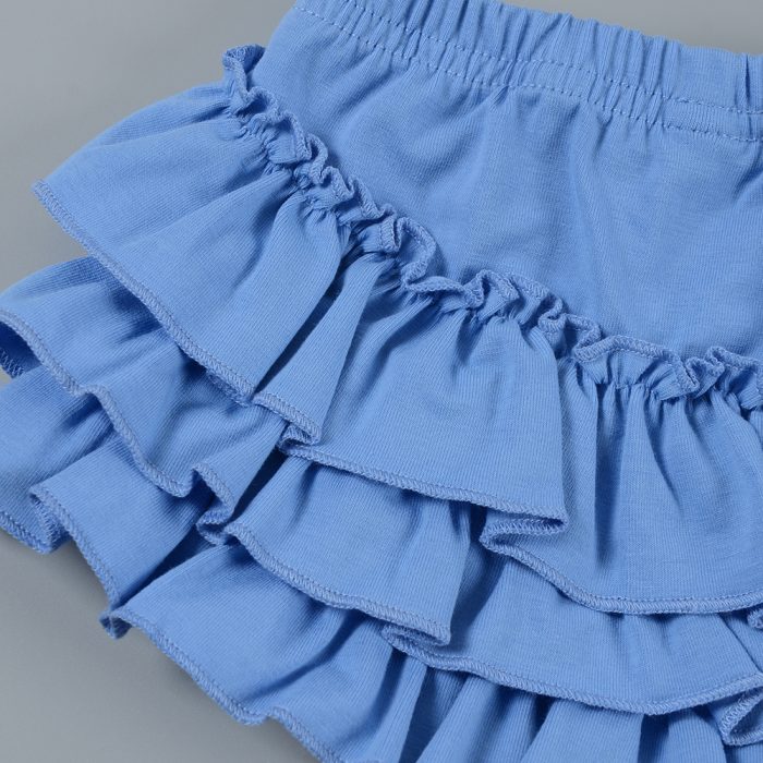Kid Girl Summer Solid Ruffle Skirt