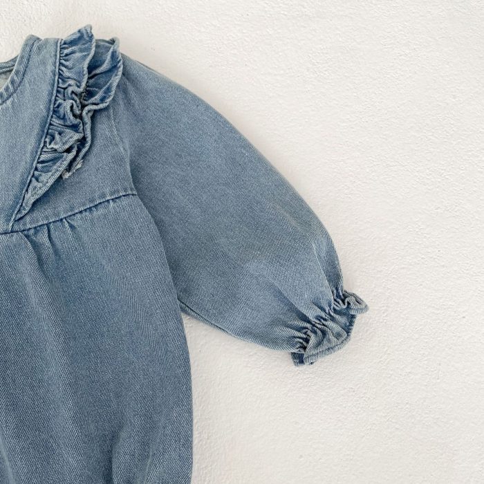 Casual Comfortable Kids Denim Dress