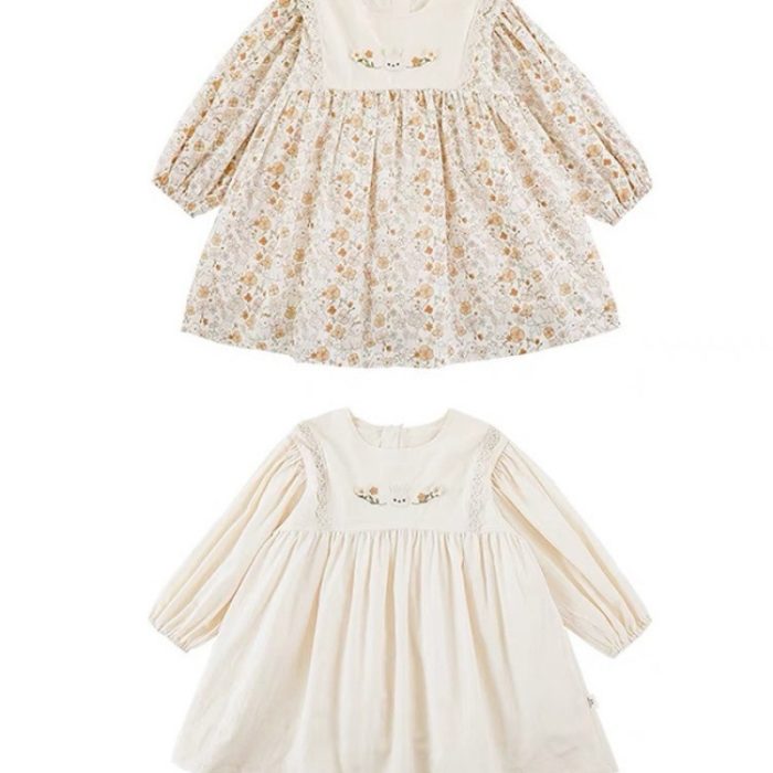 Cute Mini Long-Sleeved Summer Dresses for Girls